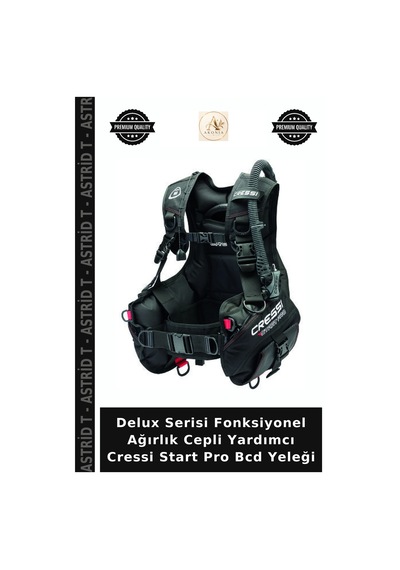 Delux Serisi Fonksiyonel Ağırlık Cepli Yardımcı Cressi Start Pro Bcd Yeleği Çok Renkli