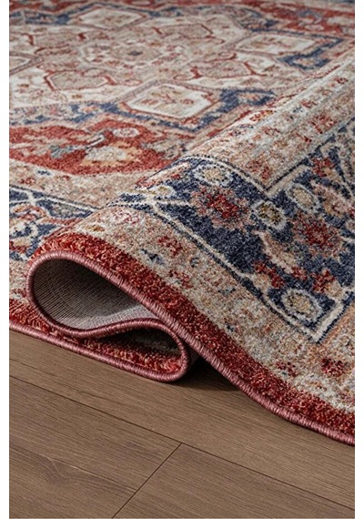Renkli Vintage Modern Salon Koridor Yatak Ve Oturma Odası Halısı Çok Renkli
