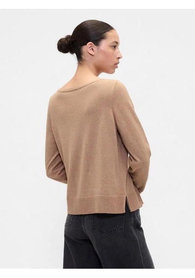 Gap 791281000 V-bella Boatneck Kadın Kazak Kahverengi
