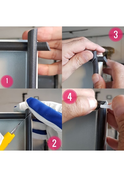 Atlastek Metal 3x20.mm/20.mt Kapı Pencere Fitil Conta Bant