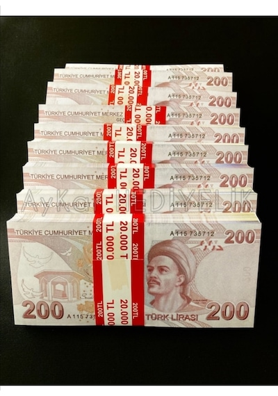 300 Adet Geçersiz 200 Tl Dizi Film Düğün Çekimleri için Paralar