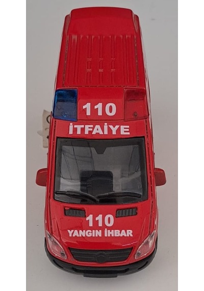 Can Oyuncak - Metal Işıklı Sesli İtfaiye Arabası 5,5 Cm X 14 Cm