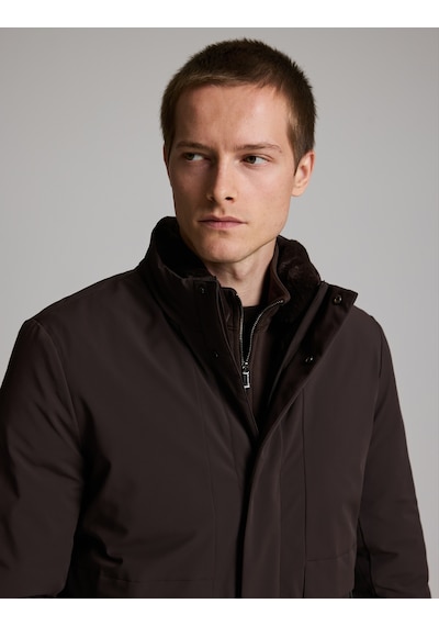 Pierre Cardin Koyu Kahverengi Dik Yaka Mont 50330215-vr084