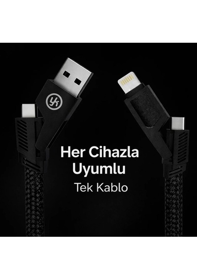 38w Turbo Hızlı Şarj Aleti 5in1 Kablolu-usb-c Pd & Usb-a Qc 3.0 Adaptör Kablo Set Halinde