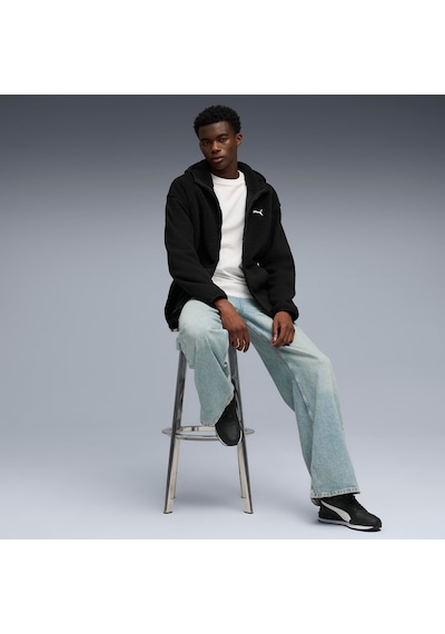 Puma Ess Elevated Full-zip Hoodie Erkek Yetişkin Ceket Siyah