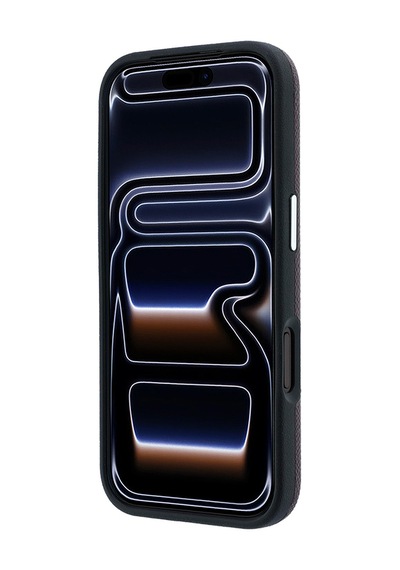 Apple iPhone Uyumlu 18 Pro Kılıf Karl Lagerfeld Lisanslı M-safeli Khead Metal Logolu Pu Grained Deri Kapak Bordo