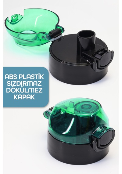 Su Matarası Tritan Geniş Ağız Su Şişesi We Can Do İt Spor Matarası Suluğu Bpasız 550 Ml Yeşil 0100