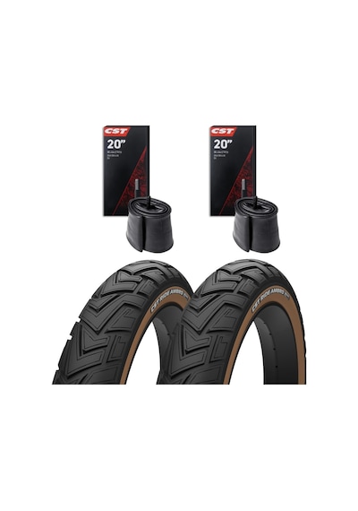 Heugers Cst Tourance Ride Ambro Amber Yanak 20x4.0 Zırhlı İç Dış Lastik Seti Elektrikli Bisikletle