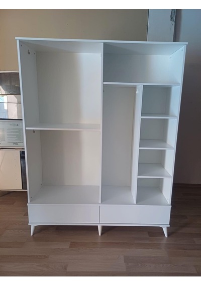 Panjur Beyaz 4 Kapılı Dolap
