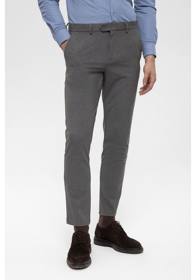 Antioch Erkek Aksesuar Detaylı Slim Fit Pantolon Gri