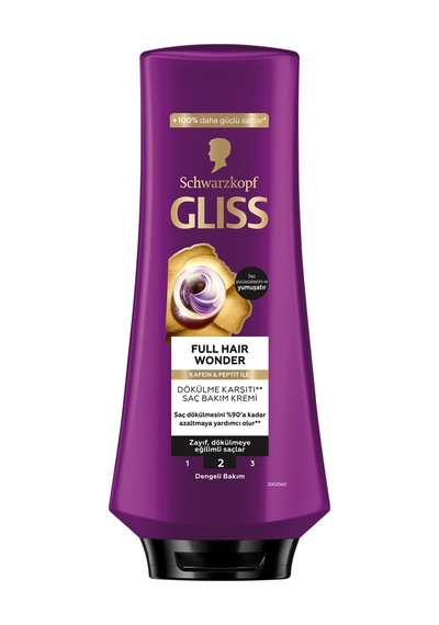 3 Adet Gliss Full Hair Wonder Saç Kremi 360 Ml
