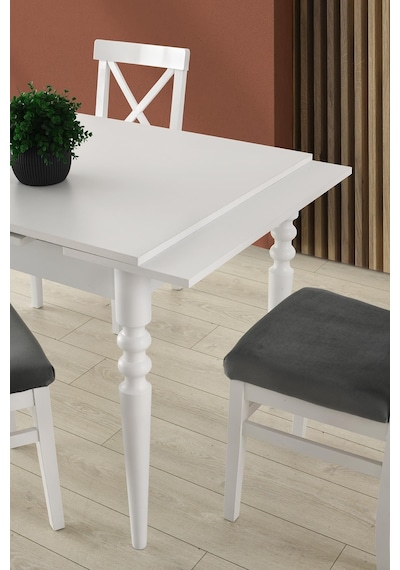 Didim Alaçatı Açılır Mutfak Masa Sandalye Takımı 80x120
