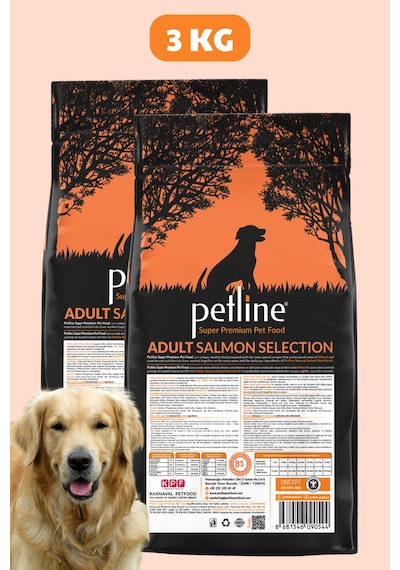 Petline Sensitive Skin & Coat Deri ve Tüy Sağlığı İçin Somonlu Yetişkin Kuru Köpek Maması 2 x 3 KG