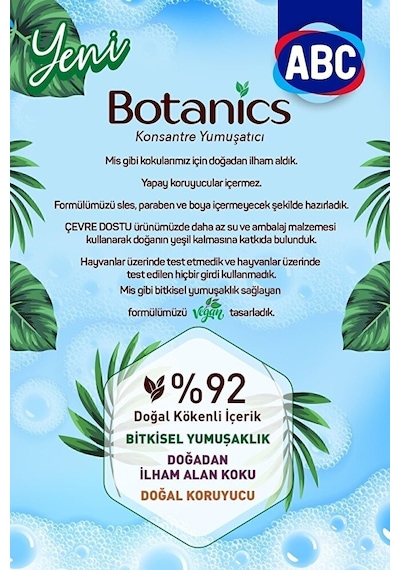 Abc Konsantre Yumuşatıcı Botanıcs Nisan Yağmuru 1440 Ml X3 Adet 3'lü Set