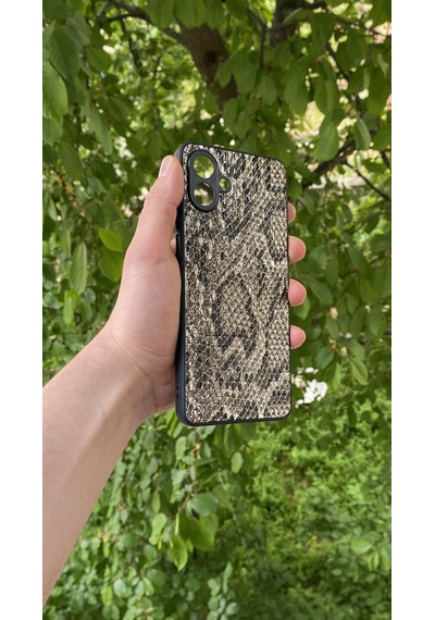 Samsung Uyumlu Galaxy A07 Yılan Desenli Kabartma Dokulu Kılıf Sarı