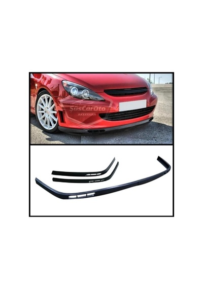 Peugeot 307 2001-2008 Uyumlu Üniversal Laguna Lip Esnek Ön Lip 2 Parça Tampon Altı Dil Karlık Ön Ek 00 Şüscaroto Aksesuar
