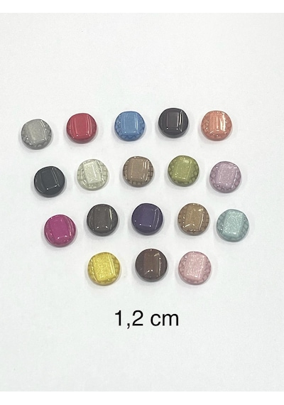 Bluz Düğmesi/ Simli Bluz Düğmesi / 1,2 Cm / 10 Adet / 2881 / - Gri