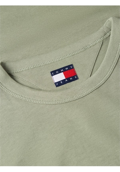 Tommy Hilfiger Tjm Reg Badge Tee Ext Erkek Yeşil T-shirt - Dm0dm20322