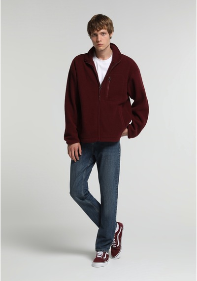 Colin's Colins Relaxed Fit Fermuarlı Erkek Bordo Ceket Cl1081812 Q1.v1 Brd