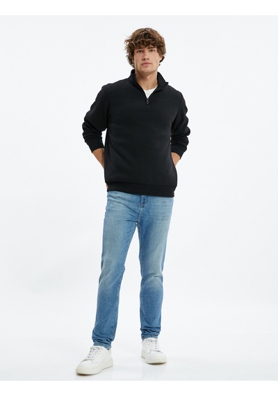 Koton Slim Fit Kot Pantolon - Brad Jean Koyu İndigo 4wam40013nd İndigo