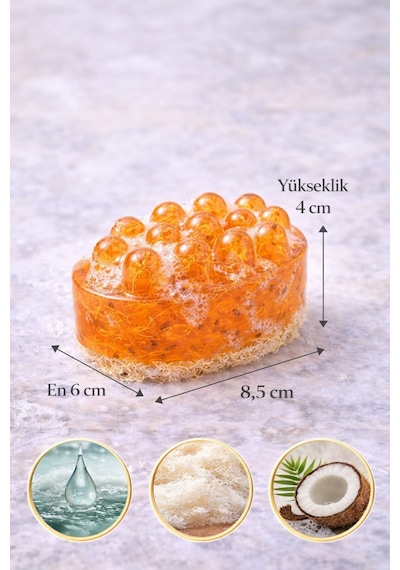 Doğal Kabak Lifli Masaj Sabunu 3 Lü Set Çilek,mango Ve Kivi Karışık Meyve