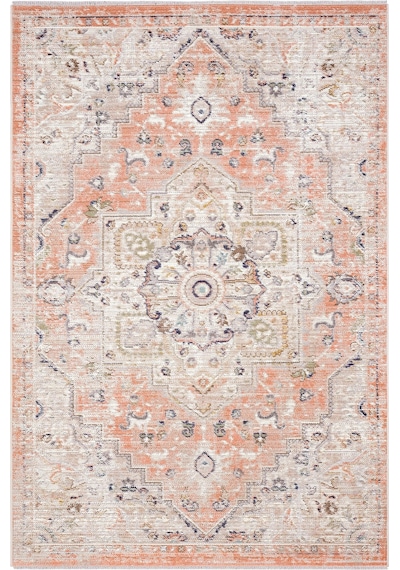 Cool Halı Zaraf Turuncu Klasik Göbekli Etnik Desen Vintage Halı Oturma Odası Salon İnce Yazlık Halı