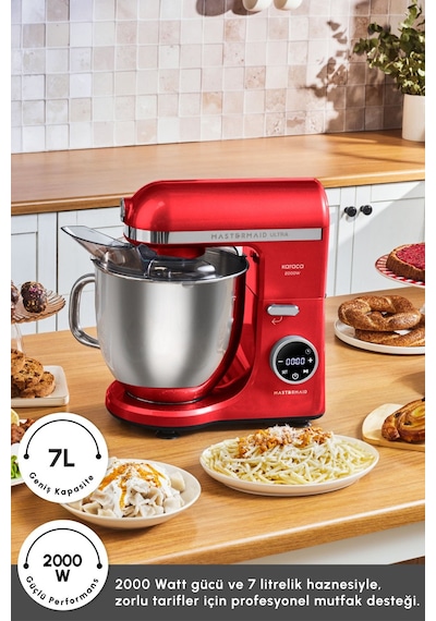 Karaca Mastermaid Chef Ultra D2000 W Dijital Ekranlı Hamur Yoğurma Makinesi