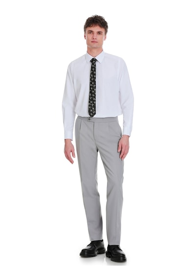 Hatemoğlu Beyaz Slim Fit 100% Pamuk Slim Yaka Pamuklu Uzun Kollu Gömlek 1996519 Beyaz