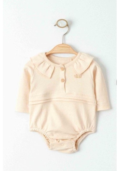 Zekids Bebek Bodyli Patikli Altlı İkili Organik Takım-15490 Krem