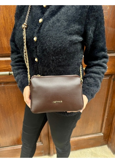 Just Polo Kadın Zincir Askılı Günlük Ve Özel Kullanıma Omuz & Çapraz Çanta Shoulder Bag Kahverengi