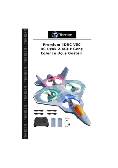 Premium 4drc V50 Rc Uçak 2.4ghz Genç Eğlence Uçuş Gösteri