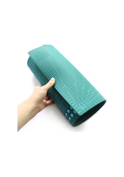 Çift Taraflı Kesim Altlığı A4 Kesim Matı Kretuar Bıçağı 5 Yedek Çelik Cetvel 30 Cm A4 Kesim Seti Çok Renkli
