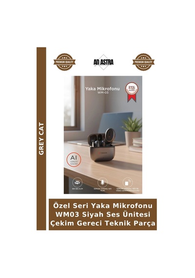 Özel Seri Yaka Mikrofonu Wm03 Siyah Ses Ünitesi Çekim Gereci Teknik Parça