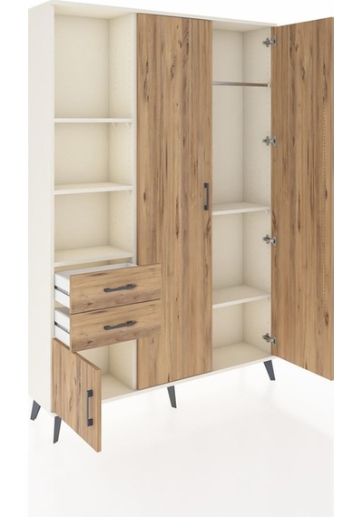 Arges Dolap 5 Raflı 2 Çekmeceli Tek Askılı 132x30x195 Aytaşı-çam/çam Atlas Çam/atlas Çam Arges Dolap 5 Raflı 2 Çekmeceli Tek Askılı 132x30x195 Aytaşı-çam/çam Atlas Çam/atlas Çam