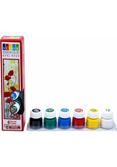 Südor Şişe Guaj Boya 6X15 ML Sd521 Çok Renkli
