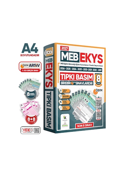 2027 MEB EKYS ÖSYM Çıkmış Soru Tıpkı Basım Deneme Paketi 8li Türkiye Geneli Soru Kitapçıkları