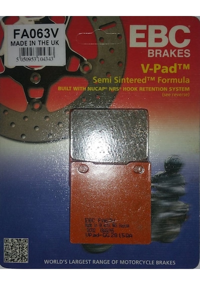 Suzuki Gs 500 Arka Fren Balatası Ebc Fa063V Yarı Sinterli Balata