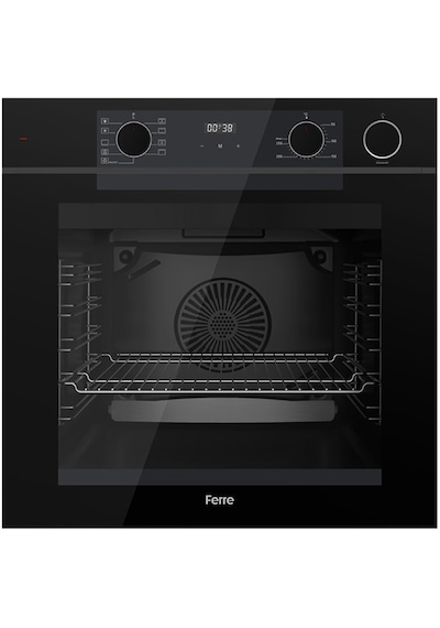 Ferre QEP64CS - SC405-WFA - D063-SA Fryart Artline Steam Siyah Ankastre Set