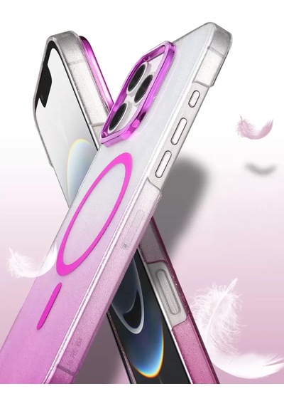Newface Apple iPhone Uyumlu 16 Pro Glossy Magsafe Kapak - Çöl Titanyum Belirtilmemiş