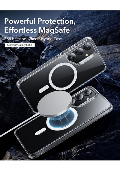 Esr Samsung Uyumlu S25 Plus Halolock Magsafe Classic Hybrid Silikon Kılıf Şeffaf Multicolor