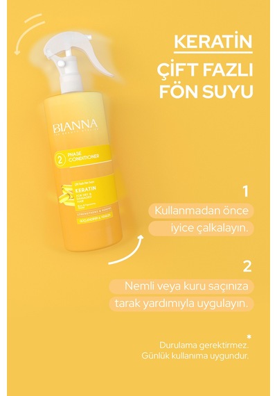 Çift Fazlı Keratin Içeren Fön Suyu 400 ML