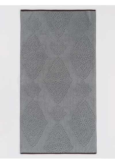 Pamuk Tekli Havlu Jakarlı Karna Premıum Vance - 70 X 140 Taş