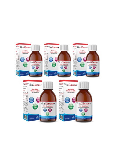 5 Adet Vitaglucan 150 Ml Şurup Beta Glukan Vitamin C Çinko