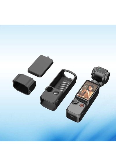 Dji Osmo Pocket 3 Uyumlu Silikon Kılıf Koruma Kılıfı Soft Case 3 Parça