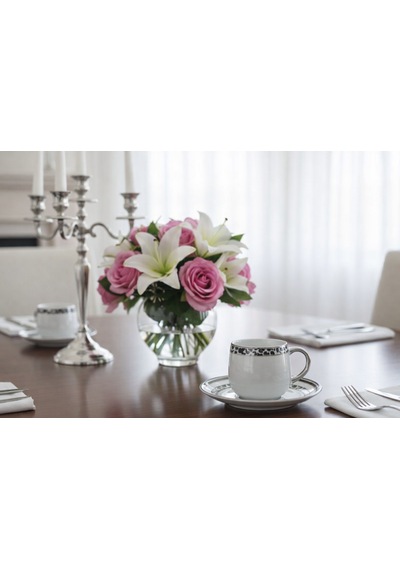 6 Lı Gümüş Leopar Desenli Fincan Takımı-buenos Porselen Gold Kulplu Leopar Desenli Fincan Takımı