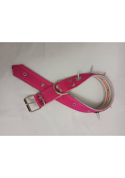 Kozaklı 10455 Çivili Süslü Köpek Tasması Pembe 70 x 4 CM