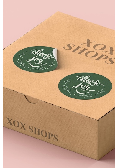Choose Joy Botanik Koyu Yeşil Sticker 3x3cm St2231 Çok Renkli
