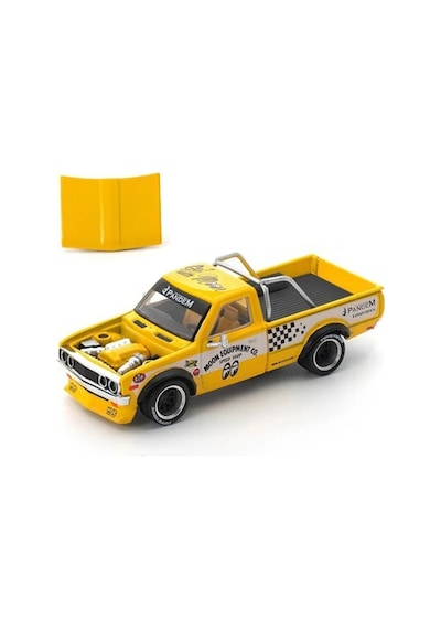 Pop Race Pandem Datsun 620 Moon Equipped Sarı 1:64 Diecast Model Araba Pr64-250