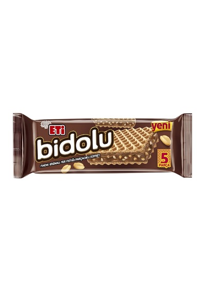 Eti Bidolu Gofret 81g Yer Fıstıklı - Çıtır Gofret, Kakao Kreması Ve Fıstık Parça 8'li Avantaj P Tarı