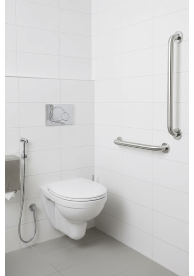 Sas Haus Yaşlı Ve Engelli Tutunma Barı Krom Kaplama 30 Cm, Küvet Ve Duş Tutamağı, Kaymaz Güvenlik Barı Krom